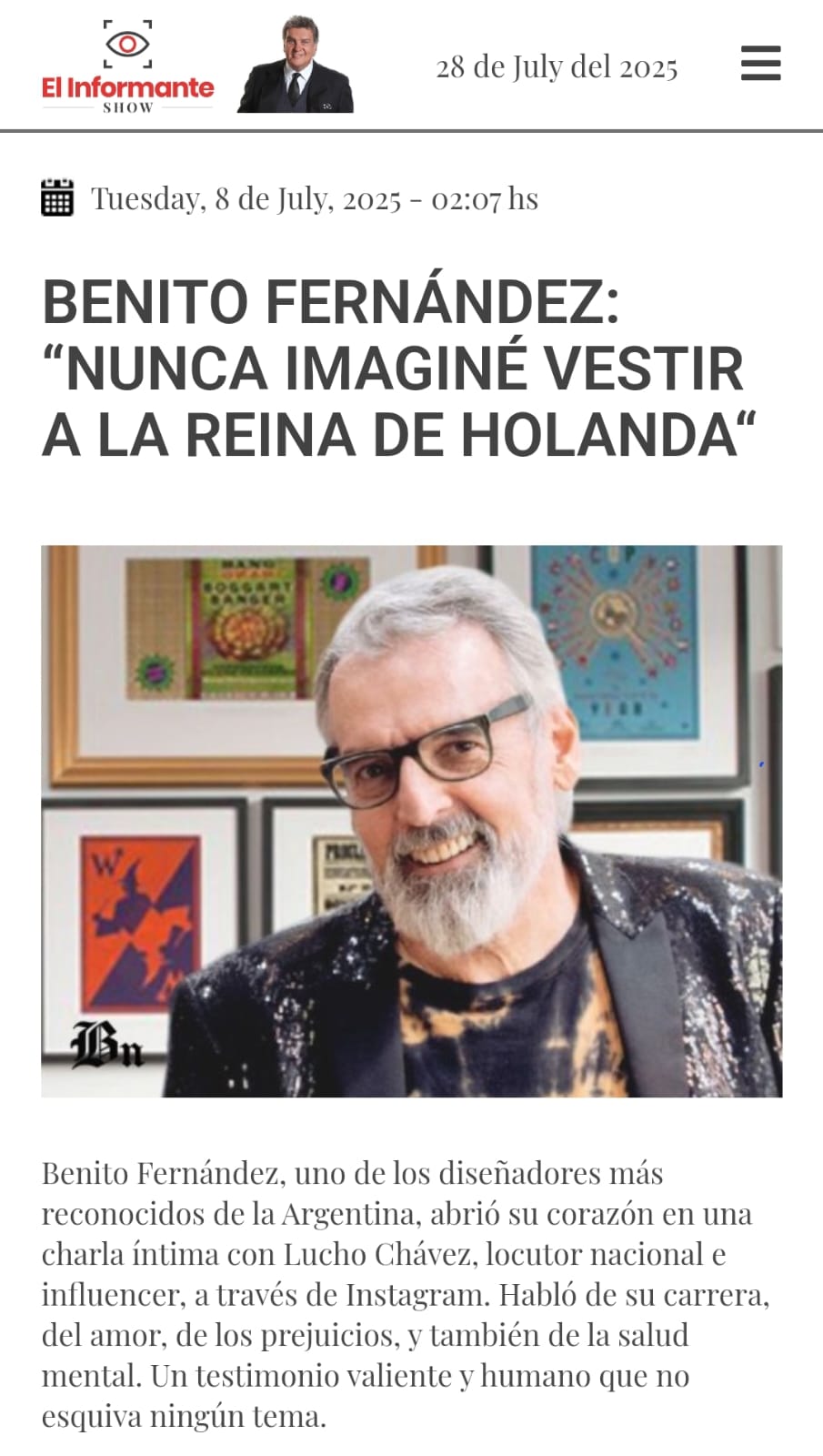 Portal de espectáculos El Informante Show de Luis Ventura